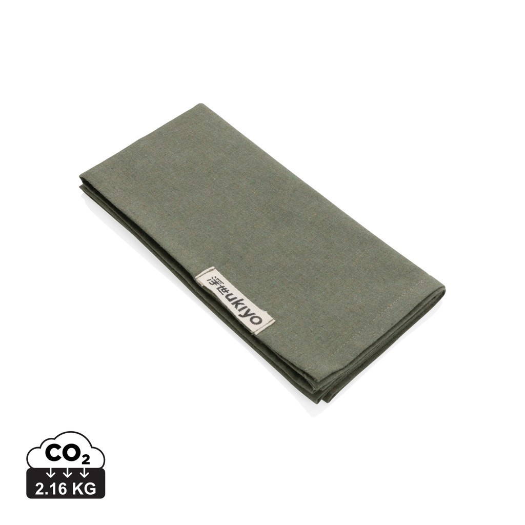 4 serviettes de table personnalisables 45x45cm Ukiyo IMPACT Vert 